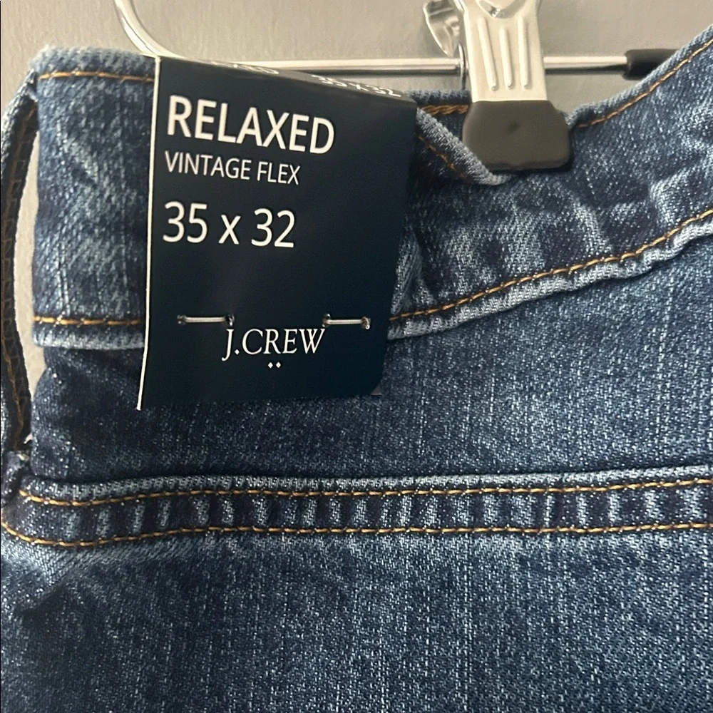 J. Crew Men's Straight NWT Jeans in Dark Blue Wash
